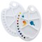 10" x 13.5" Clear Oval Acrylic Painting Palette with 17 Paint Wells (2 Pack) - Artists Transparent Plastic Mixing Paint Palette Tray - Non-Stick Surface for Acrylic and Oil Paint